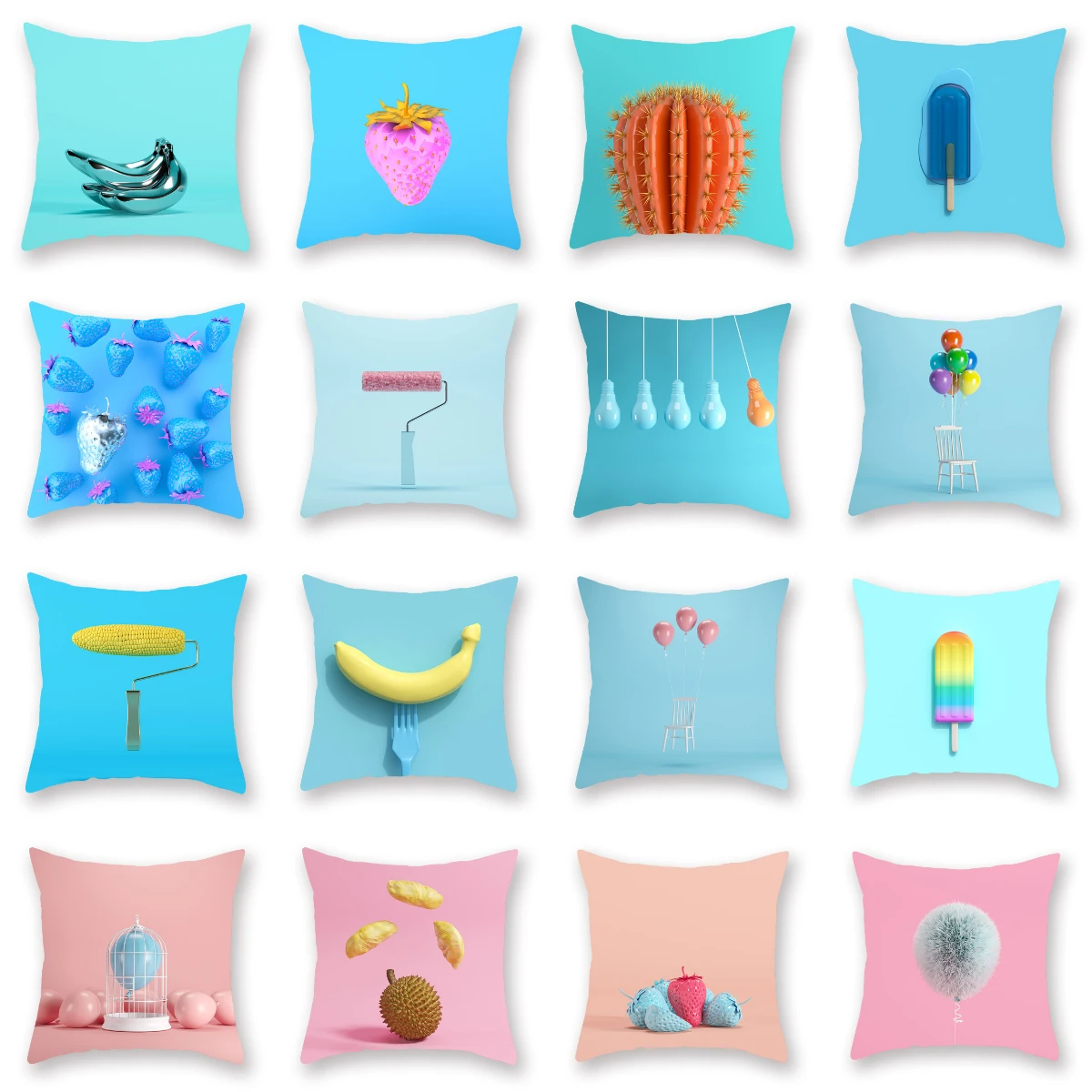 Современный скандинавский Свежий Простой Карамельный цвет синий наволочка