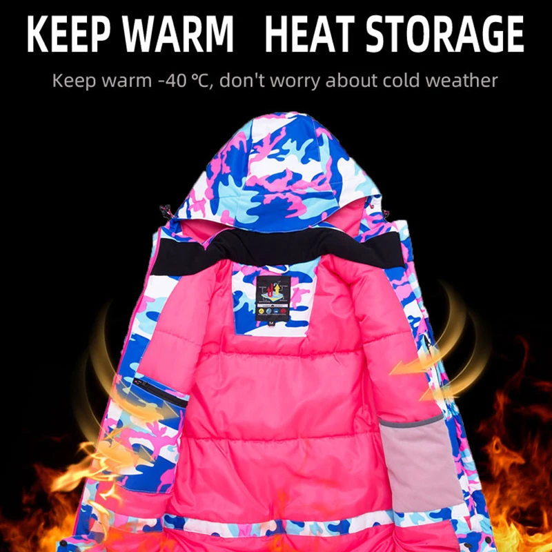 Новинка зимний женский лыжный костюм Женская лыжная куртка для сноуборда и брюки