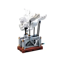 moc building blocks c7492 pegasus statue with base stand rotatable assembled action figure hand cranked child toy best xmasgift