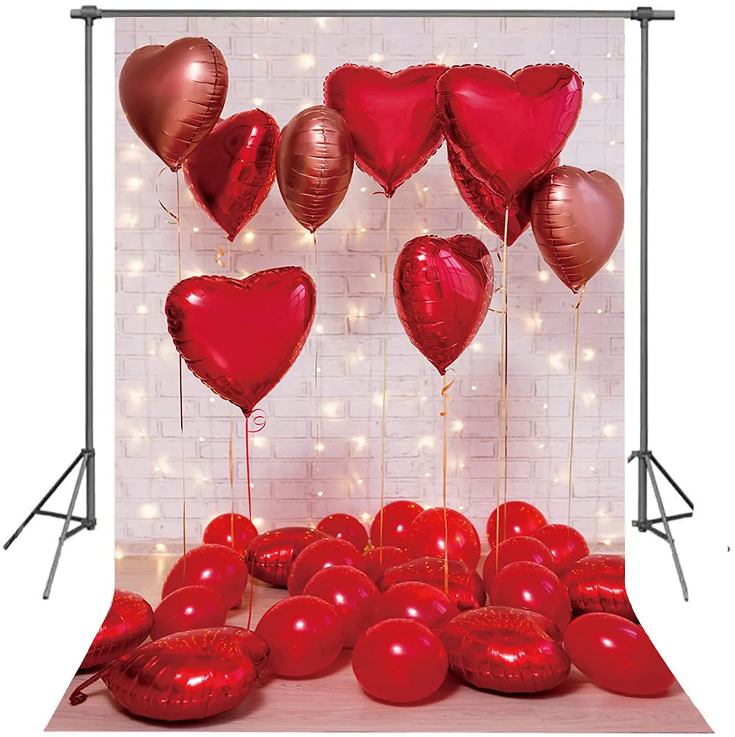 

Red Love Heart Balloon Photography Backdrop for Valentine's Day Party Photo Studio Background Engagement Wedding Bridal Shower