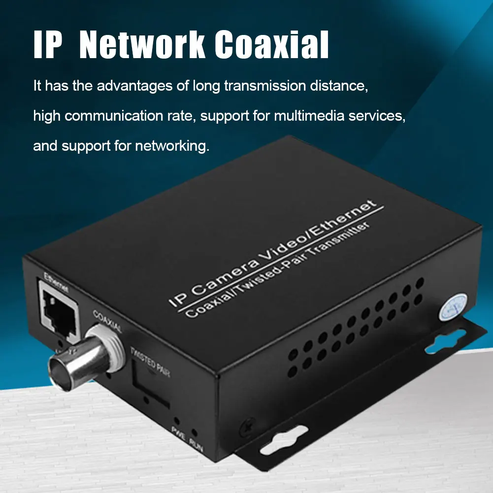 

1Pair Ethernet IP Extender Over Coax HD Network Kit EoC Coaxial Cable Transmission Extender For Security CCTV Cameras Iron