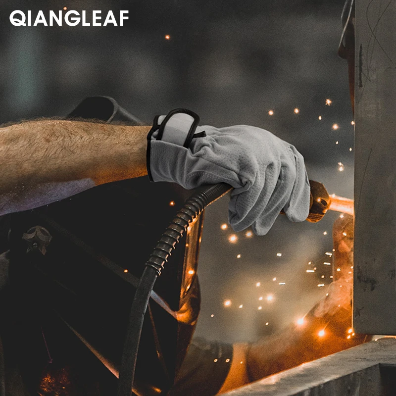 QIANGLEAF фирменный продукт свиной спилок сварочные рабочие перчатки износостойкие защитные перчатки для рабочих кожаные рабочие перчатки 321