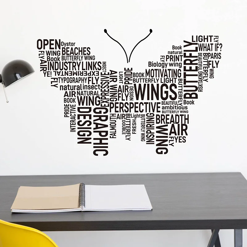 

Wall Stickers -Butterfly Letters Words Quotes