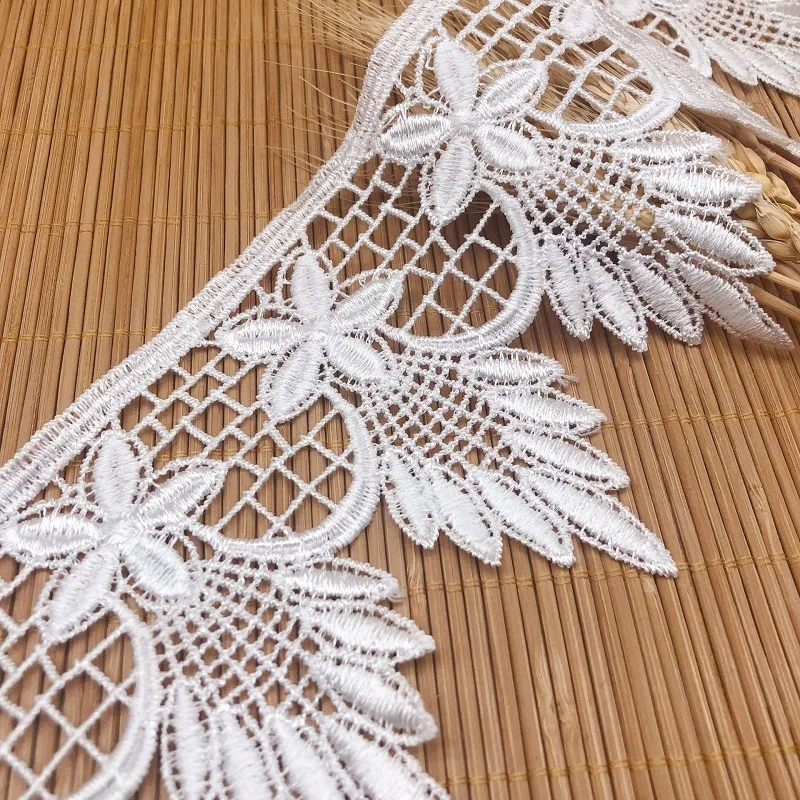 

1 Yard DIY Sewing Water Soluble Lace Curtain Accessories Polyester Silk Unilateral Flower Handmade Accessories