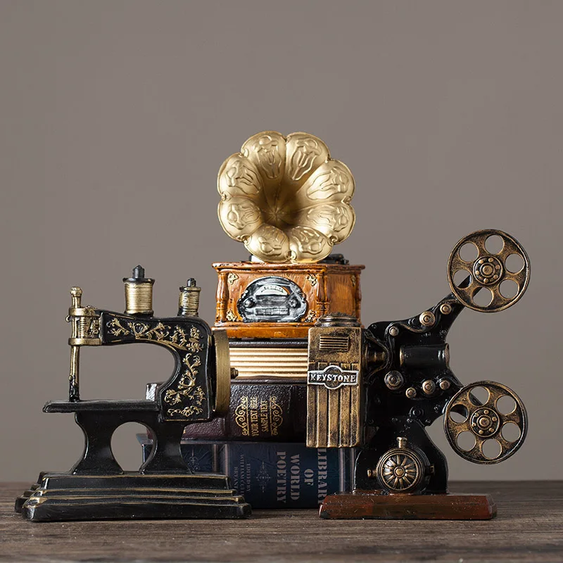 Маленькие американские украшения в стиле ретро граммофон креативный домашний