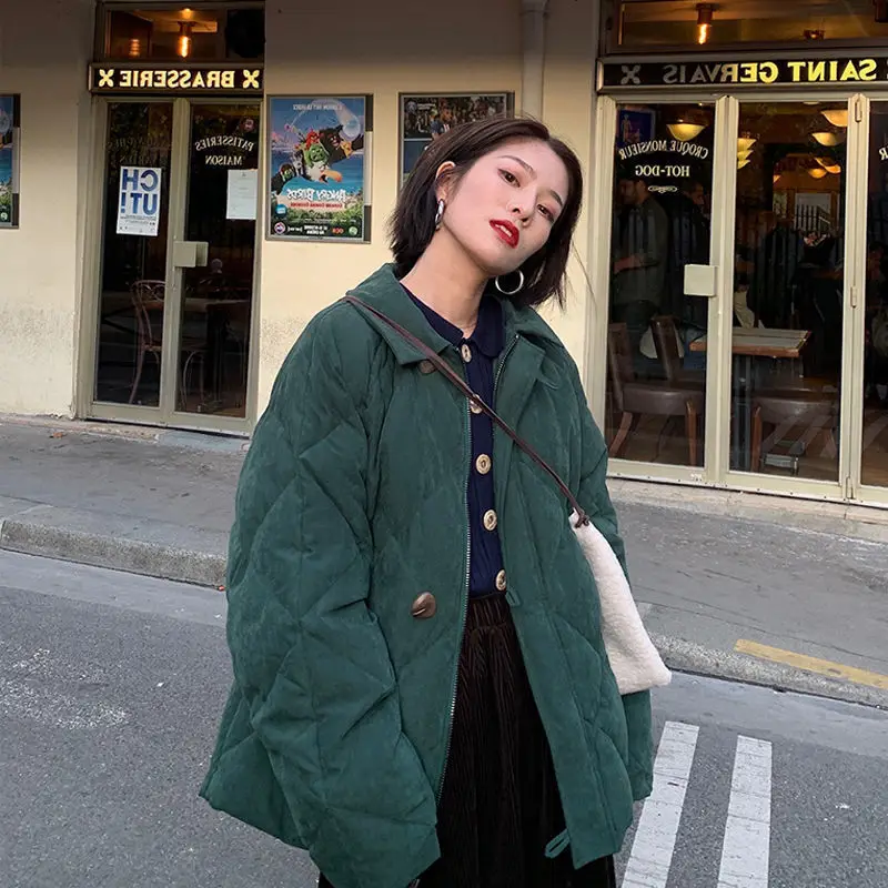 

New Women's Cotton-padded Jacket Korean Version Loose Long-sleeved Cotton-padded Jacket Jacket Fashion Casual Students Cotton