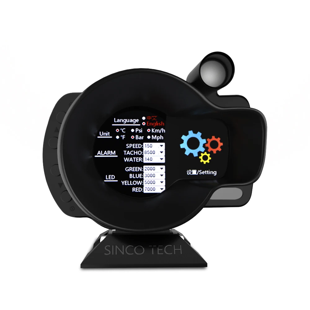 Цифровой измеритель уровня топлива OBD2 18 в 1 скорости температуры охлаждающей