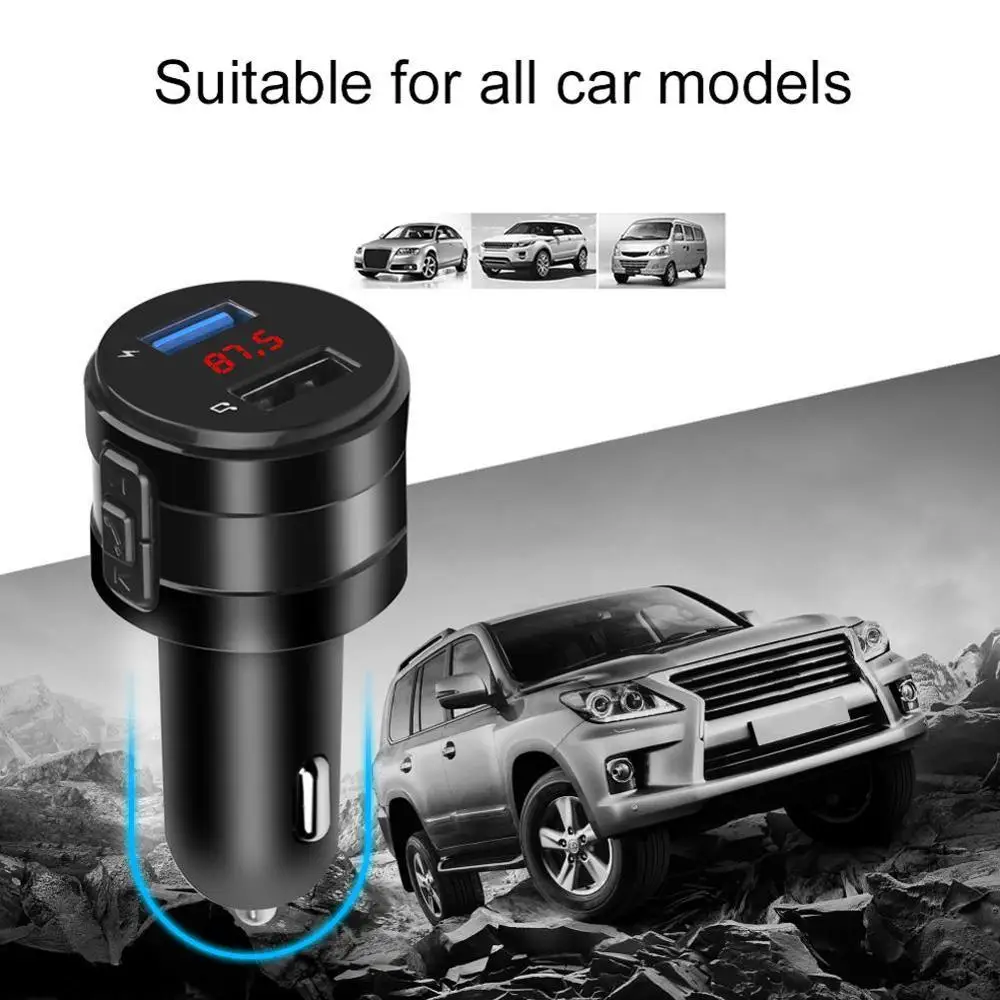 AUX 3.1A Dual USB зарядное устройство адаптер питания Bluetooth FM передатчик MP3 плеер громкой