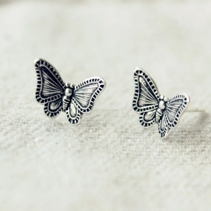 

REETI butterfly retro Earrings 925 Sterling Silver Earrings for Women Statement Jewelry Brincos Pendientes bijoux