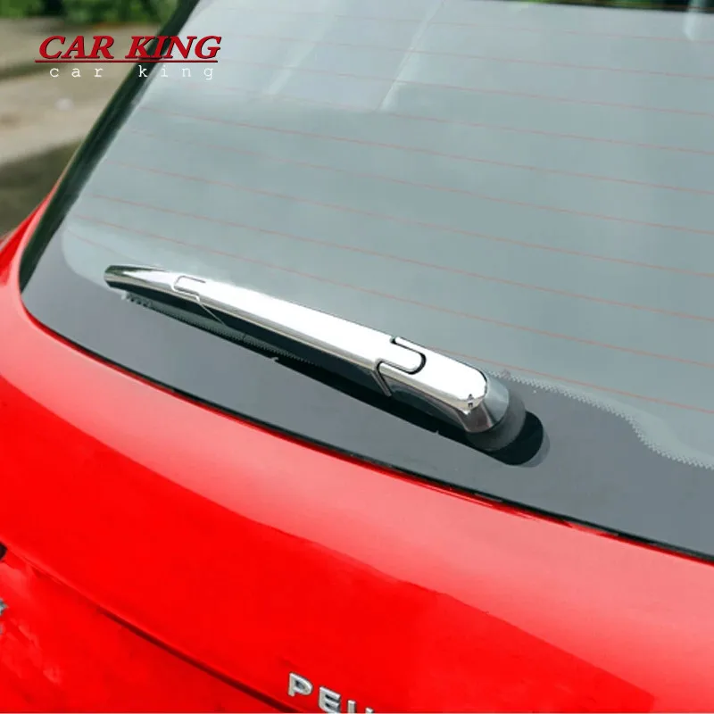 

ABS Chrome Car Styling External Accessories For Peugeot 2008 Rear Wiper strip protector guard Cover Trim fit 2014 2015 2016 2017