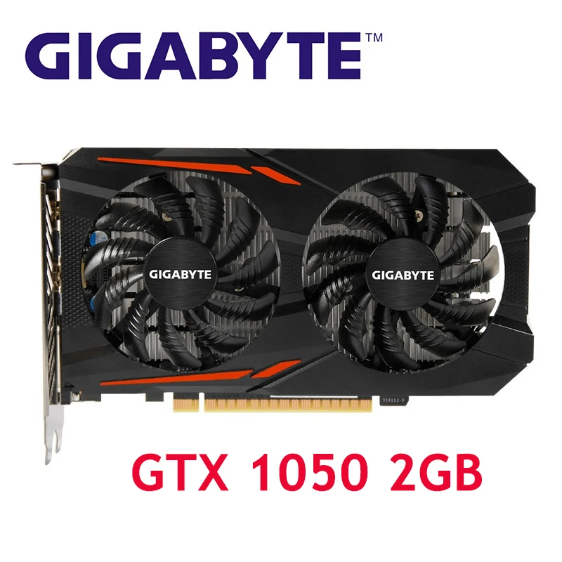 Оригинальная графическая карта GIGABYTE GTX 1050 2 Гб бит для NVIDIA Map Geforce GTX1050 VGA HDMI PCI E