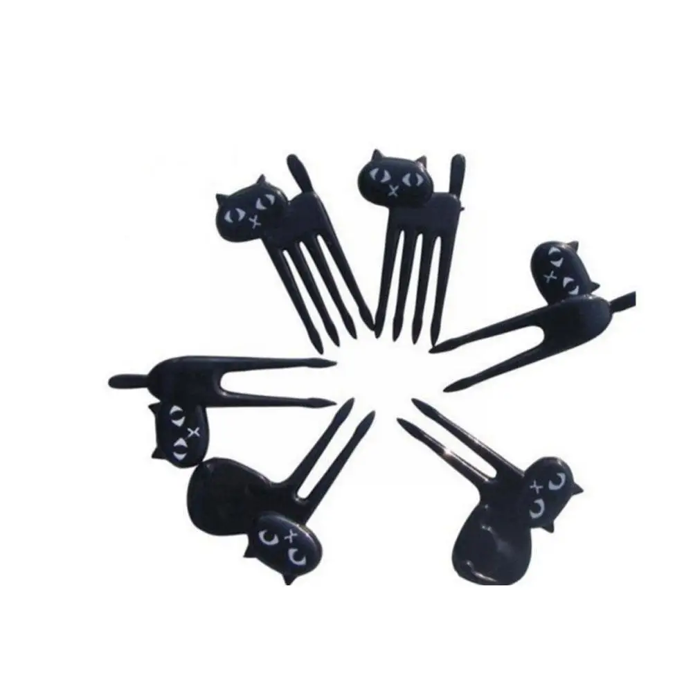 Вилка для фруктов в виде кошки мини-мультяшная детская закуска десерт декор