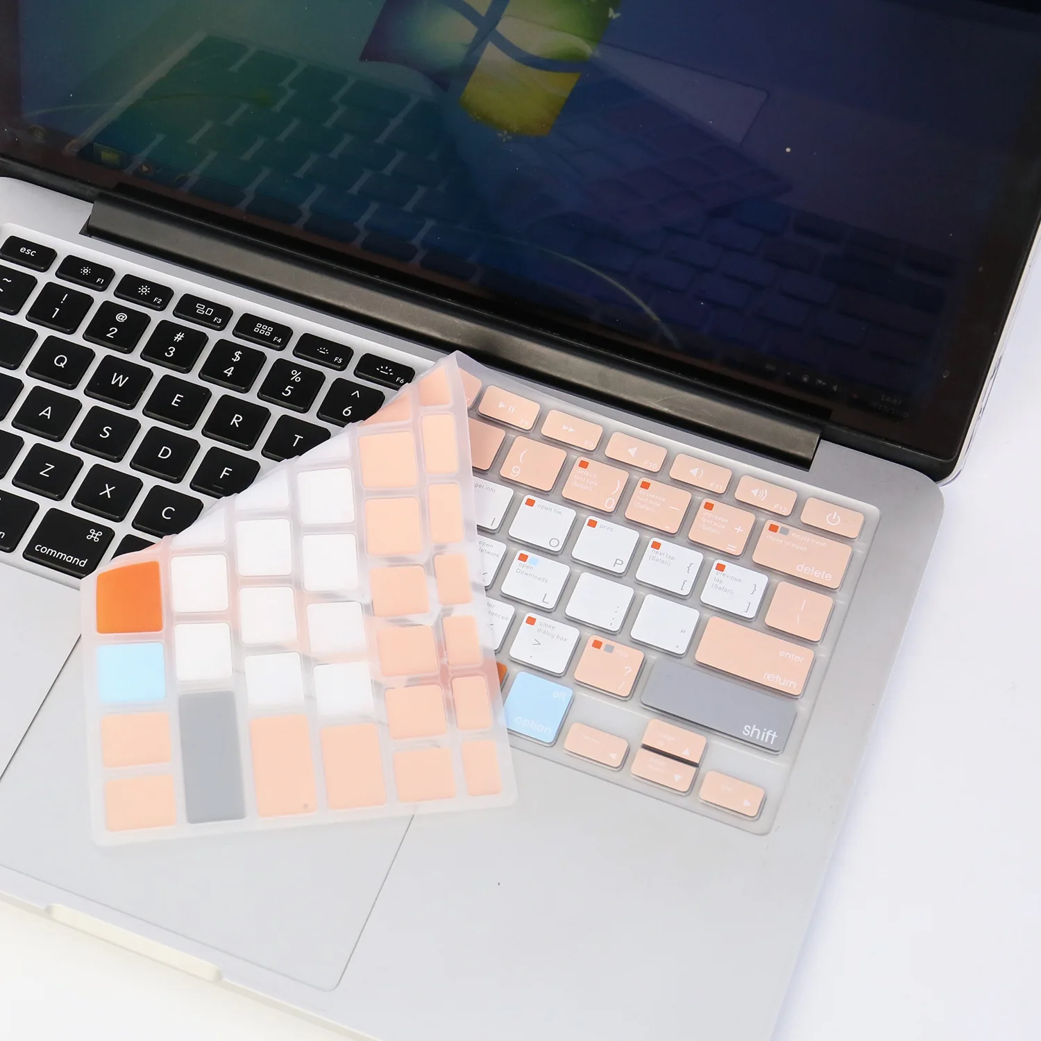 Ultra Thin Silicone MAC OS Shortcut Keyboard Cover For Apple Macbook Pro16&quot A2141 13&quot 15&quot A2338 A2289 A2337 Top/Bottom/Palmguard |