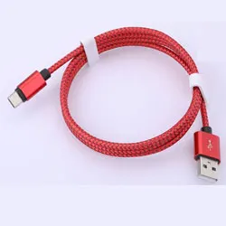 Red Usb-кабель 2.4A быстрое зарядное устройство 1 м с одной головкой плетеные usb-кабели для iphone Xs Max Iphone6 6s Puls Ipad Mini 1 2 3 4 оборудования - Цвет: Red