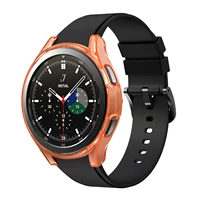 protective case for samsung galaxy watch 4 classic 46mm soft tpu cover bumper half screen protector for galaxy watch4 accessorie