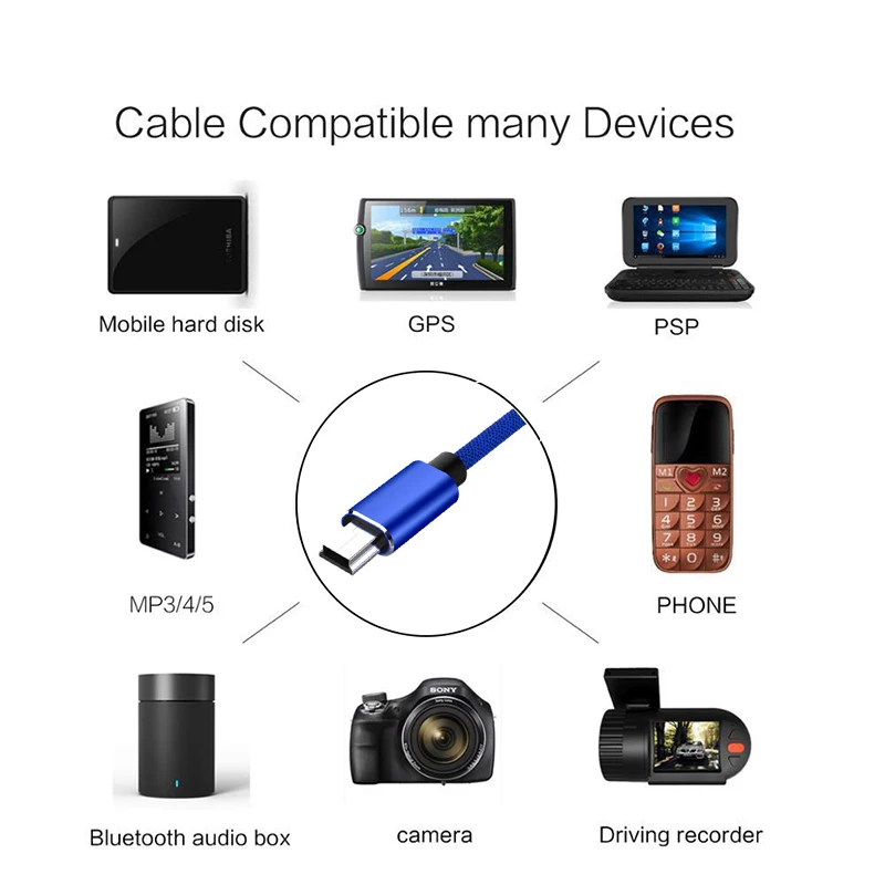 Кабель Mini USB/USB OTG для быстрой зарядки и синхронизации данных кабель автомобиля