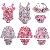 toddler baby girls swimsuit outfit sleeveless long sleeved swimwear onetwo piece suit beach bikini summer clothes set