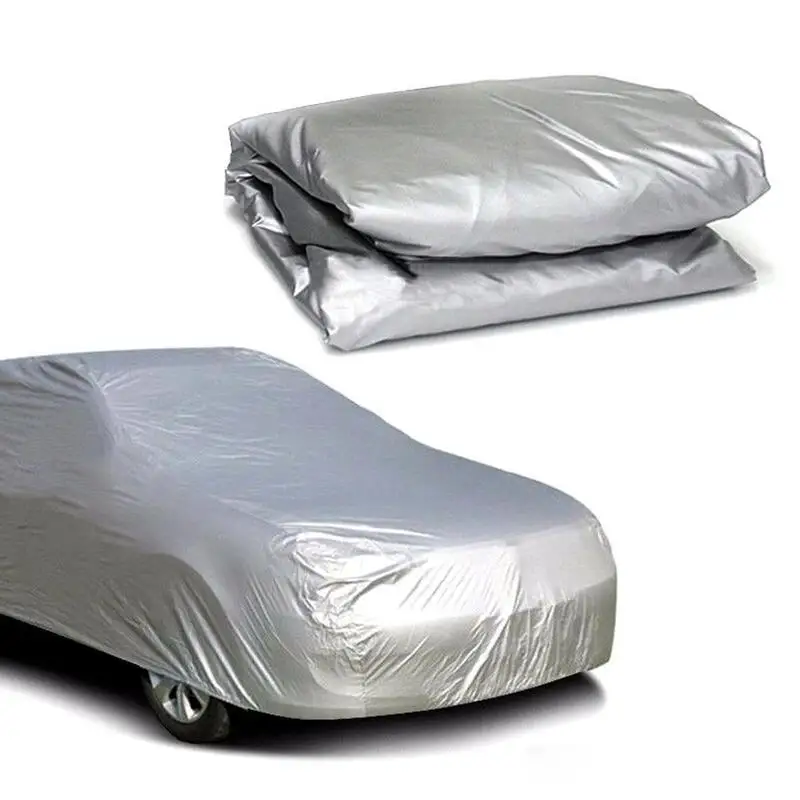 

Silver Color Car Cover Waterproof UV Sun Dust Rain Resistant Storage Protection PEVA Single-Layer Universal