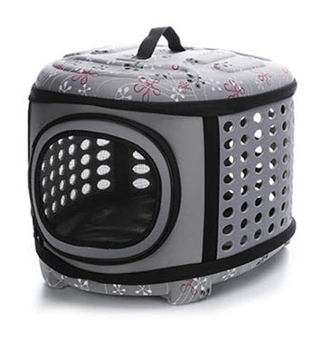 EVA Pet сумка портативный кошка пакет складной Pet Outpack набор для собаки; Домашние животные рюкзак - Цвет: Gray L