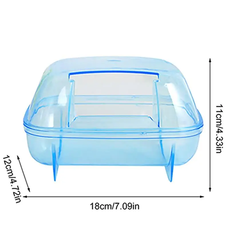 

1PC Hamster Bathroom Plastic Chinchilla Squirrel Hamster Sand Bathroom Small Animals Sand Bath Container Hamster Accessories