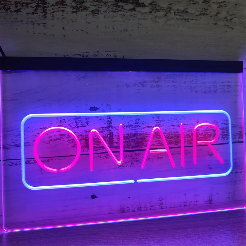 

Ss018 On Air Signal Recording Studio Room Decoration Dual Color Led Neon Sign