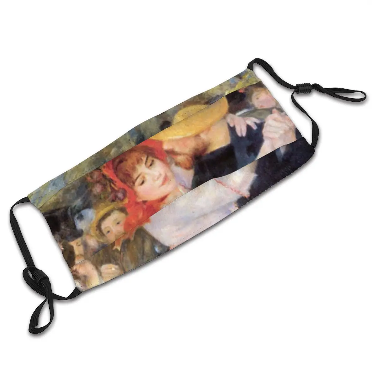

Dance At Bougival By Auguste Renoir Non Disposable Trendy Mouth Face Mask Windproof Cold Proof with Filters Earloop Protection