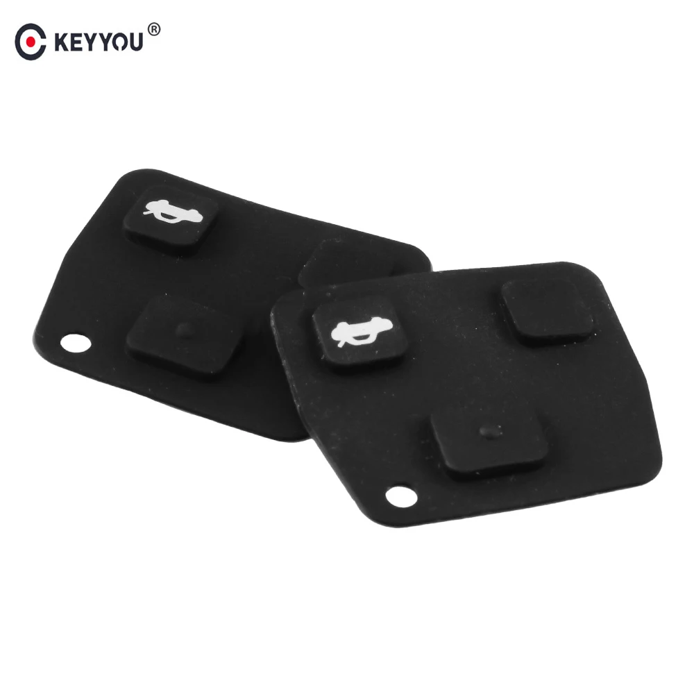 KEYYOU 2X для Toyota Avensis Corolla Camry Yaris Prado для Lexus Rav4 сменный дистанционный ключ-брелок от машины из силиконовой резины 3 кнопки