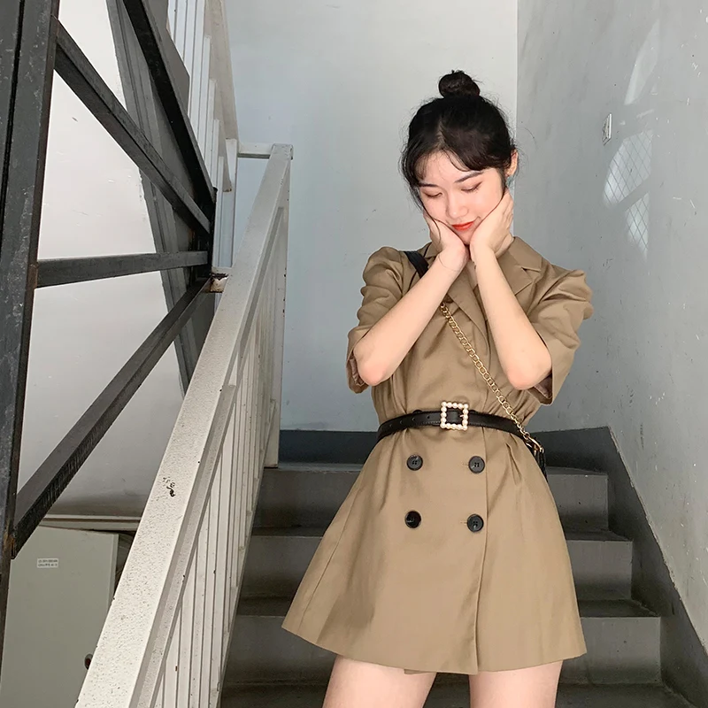 Модное платье с талией Печать женские тонкие декоративный пояс юбка и комплект