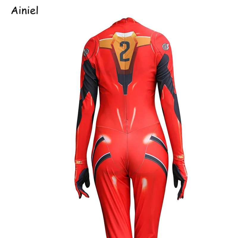 Ainiel аниме ЕВА АСУКА Лэнгли Косплэй костюм неоновое боди зентай-костюм комбинезон
