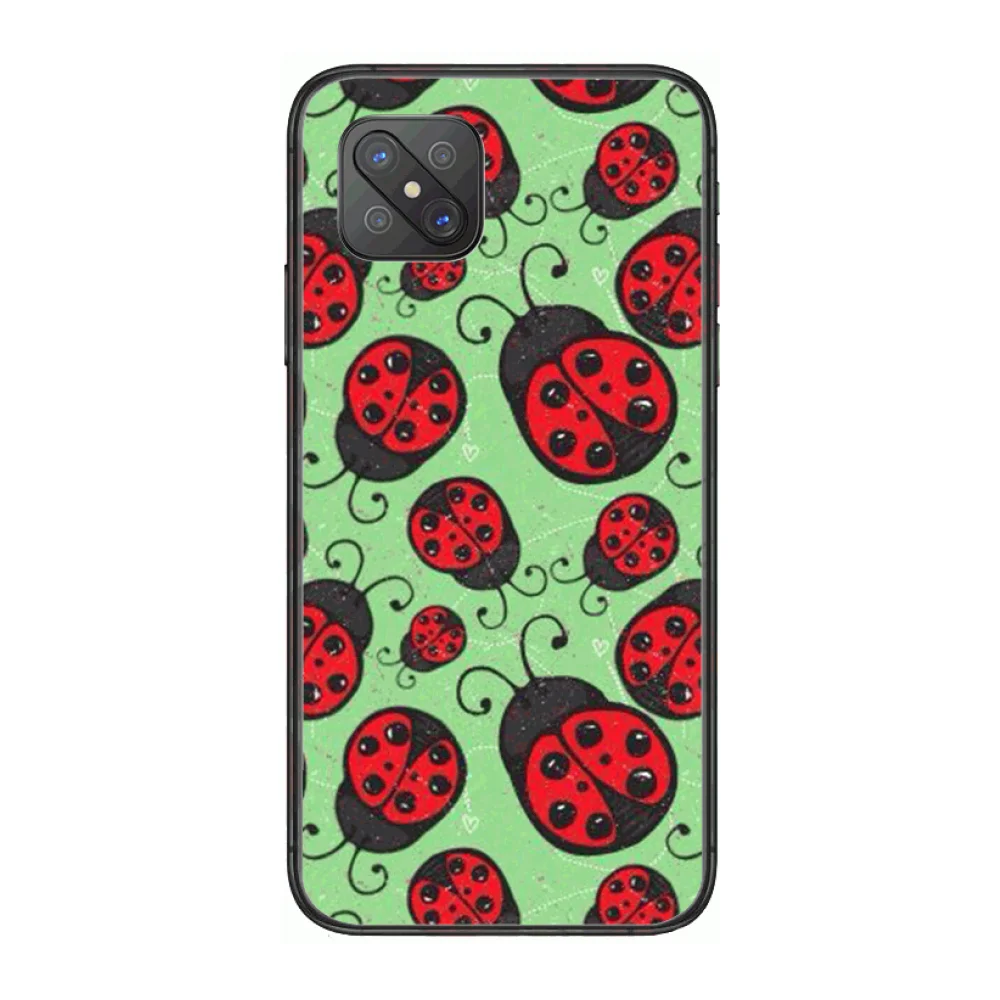 

Cute ladybug Fashion Phone Case cover For OPPO A91 9 83 79 92s 5 F9 A7X Reno2 Realme6pro 5 black tpu cell cover