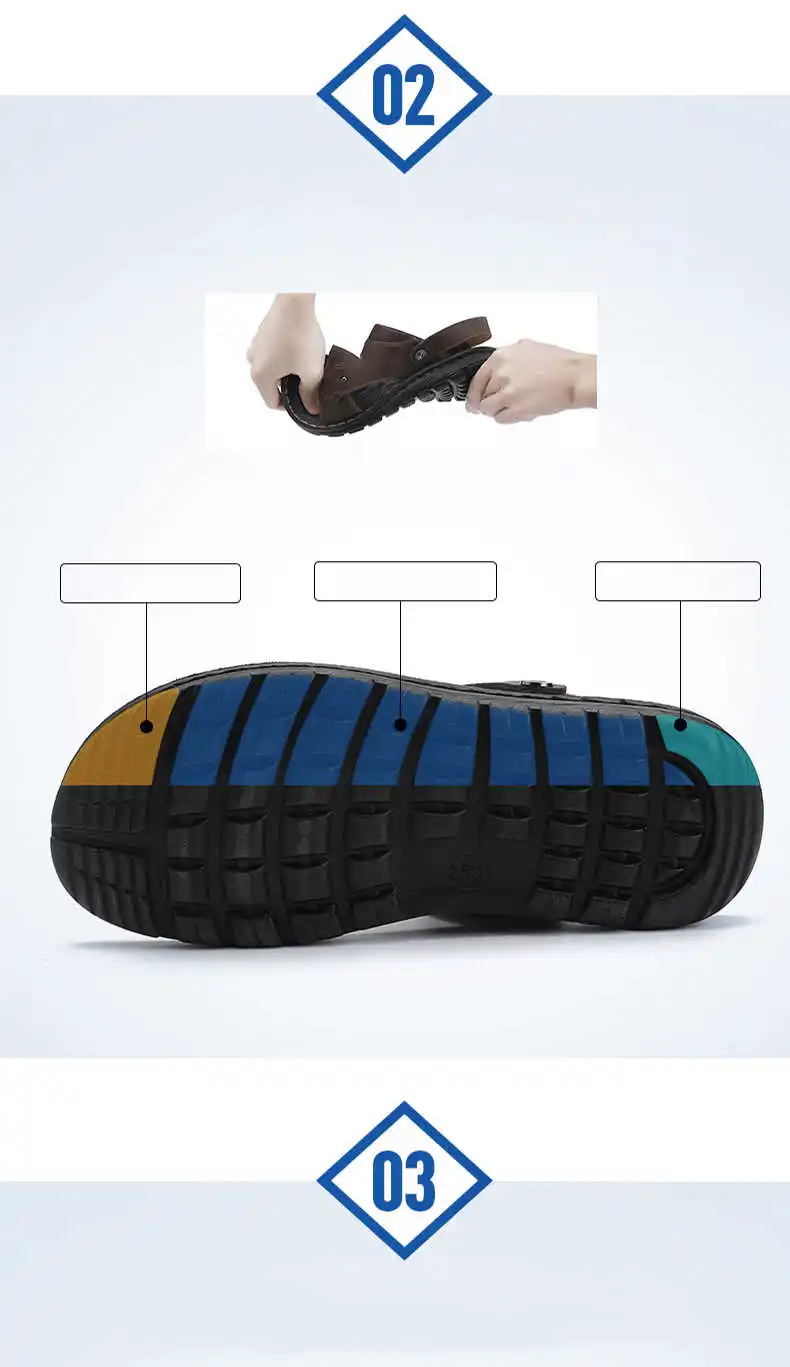 

Men's Sandals And Slippers Dual-Use Summer Leisure Soft-Soled Leather Dad Beach Shoes Outer Wear Non-Slip Sandals And Slippers