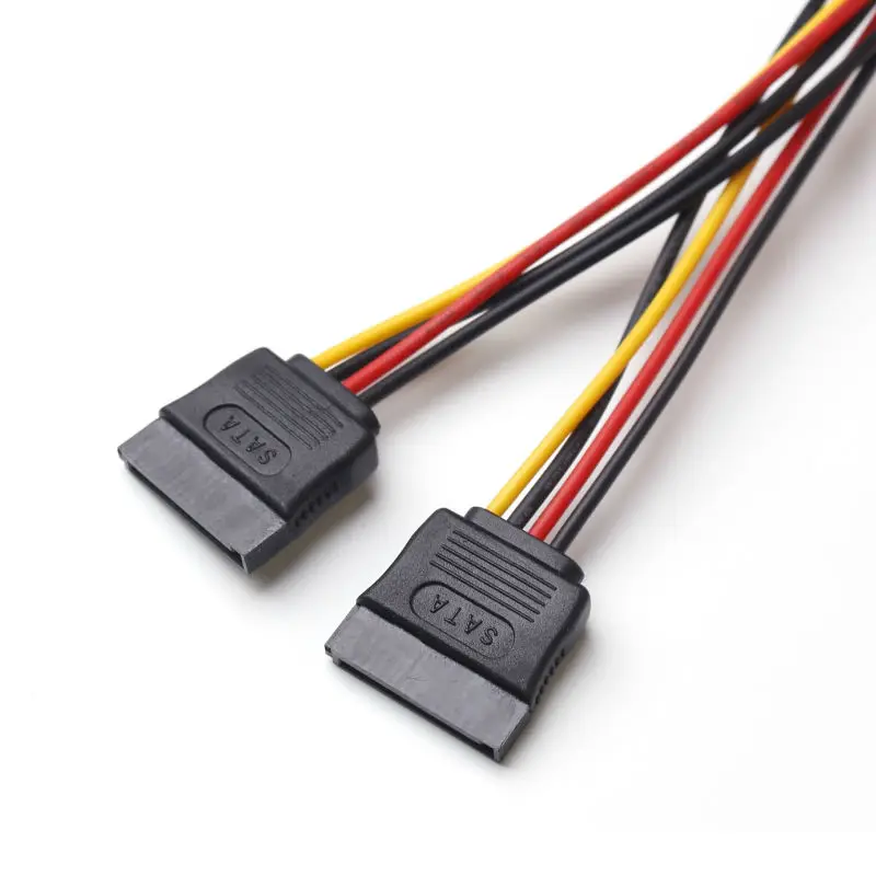 SATA 15pin сплиттер питания кабель 15 Pin штекер для последовательного ATA x 2 Female Y жесткий