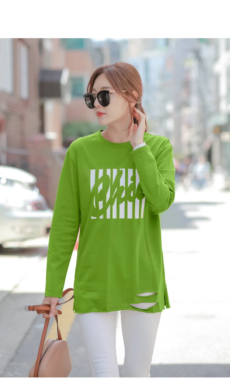 

Fashion Women green Tops T-shirts Female 2019 Summer