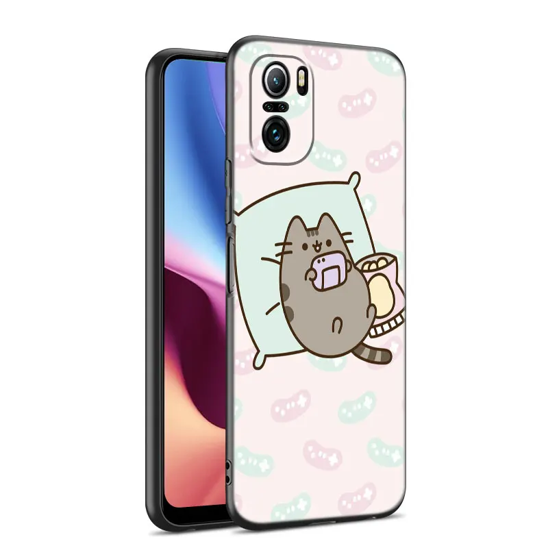 cute kawaii cat phone case for xiaomi mi redmi poco x3 nfc gt f3 m3 10t 11t 7 7a k20 k40 pro 11i a2 11 lite civi black cover free global shipping