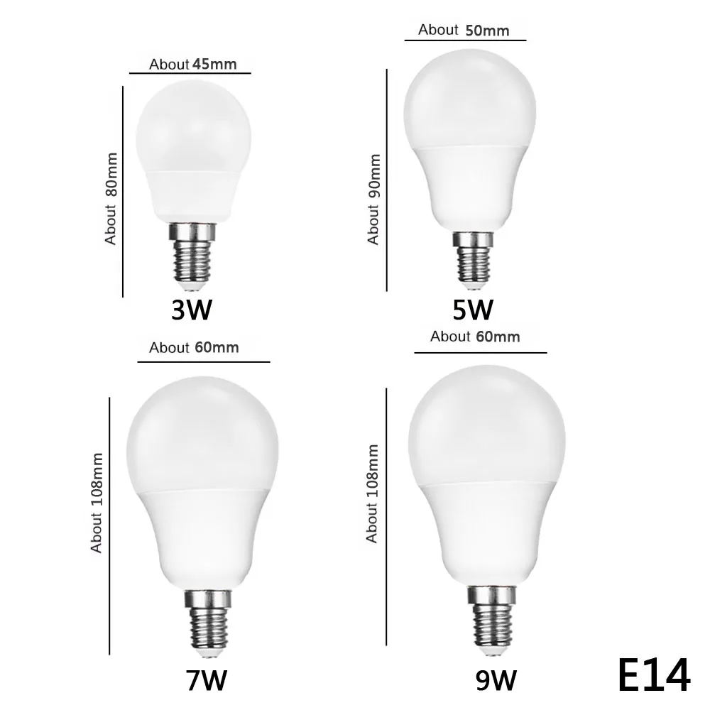 Светодиодная лампа E27 E14 SMD 2835 3 Вт 5 Вт 9 Вт Bombillas лампа cfl ампула 220 В Точечный светильник Лампада диод домашний декор энергосберегающий