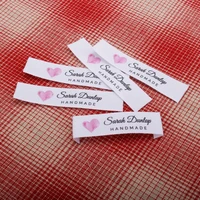 custom clothing labels pink series organic cotton logo or text label custom or mashup md0043