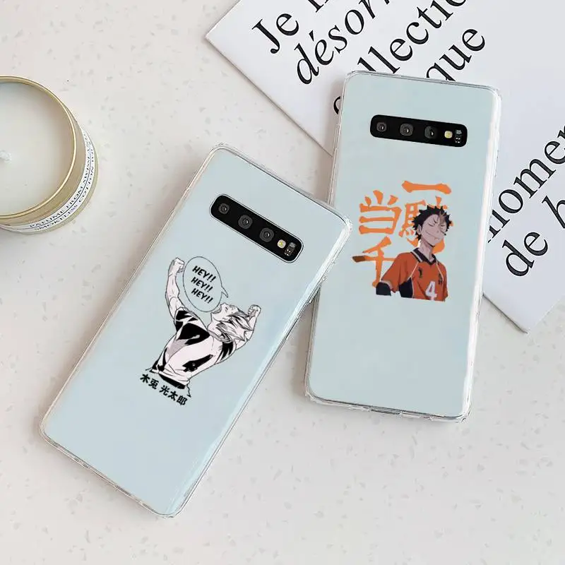 

Anime Oya Haikyuu Love Volleyball Phone Case Transparent For Samsung Galaxy A S Note 9 10 51 50 71 70 80 20 21 30s ultra plus