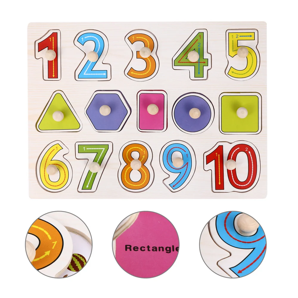 

1 Set Wooden Numbers Puzzle Kids Puzzle Plaything Creative Jigsaw Puzzle