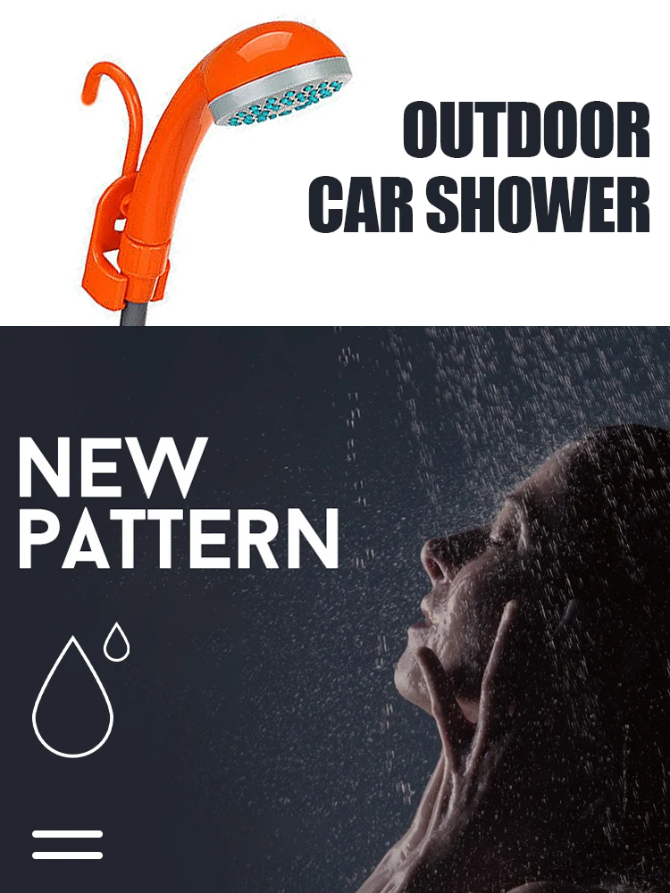 

Portable Camping Shower Set Waterproof Multi-purpose USB Handheld Car Shower Pump for Family Hiking Traveling Accessories