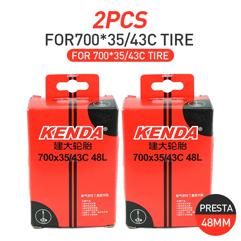 Камеры KENDA 700C 700 * 18-23C 23-25C 28-32C 35-43C для камеры Presta FV/AV 48L 60L 80L | Спорт и развлечения