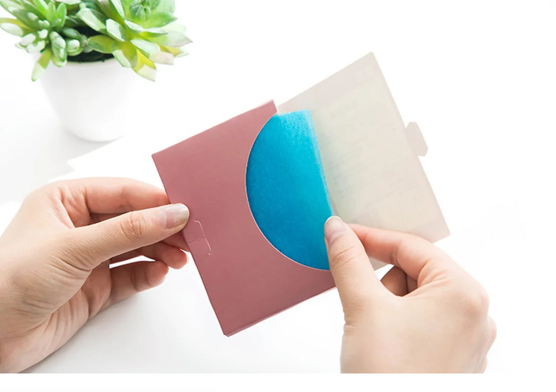 50 sheets / bag perfume facial grease paper paper clean face oil control absorbent paper beauty makeup tools