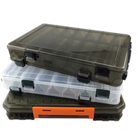 multifuctional 2 layer fishing tackle box for baits double side plastic lure box fly fishing storage case fishing accessory a306