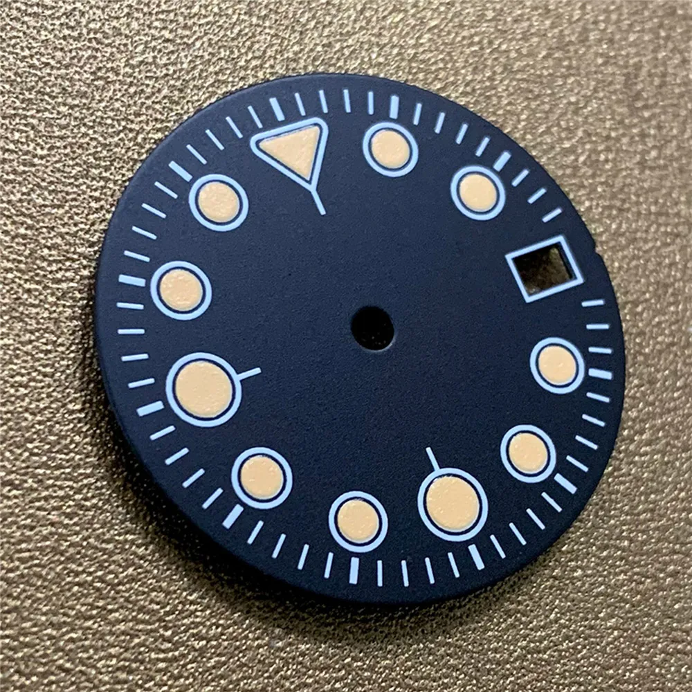 

28.5MM Green Luminous Watch Dial Replacement Wristwatch Dial for NH35/NH36 Watch Movement Repair Kit