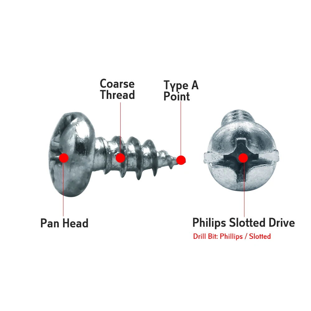 Самонарезающие винты ACCORD 100 шт. 8 г 4 2 х10 мм оцинкованные с контейнером для
