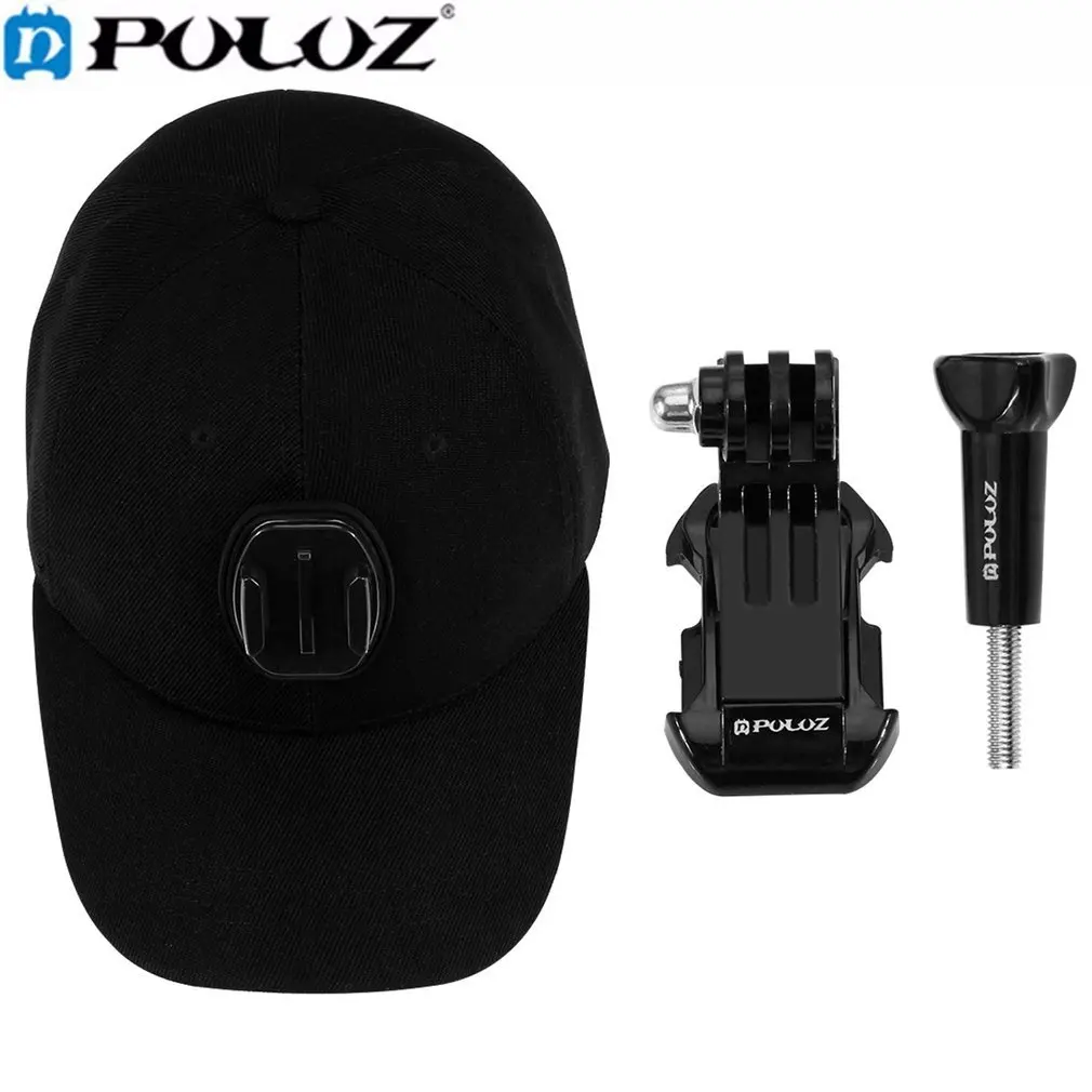 PULUZ для Go Pro Аксессуары бейсболка кепка регулируемая с J Hook Пряжка Крепление Винт