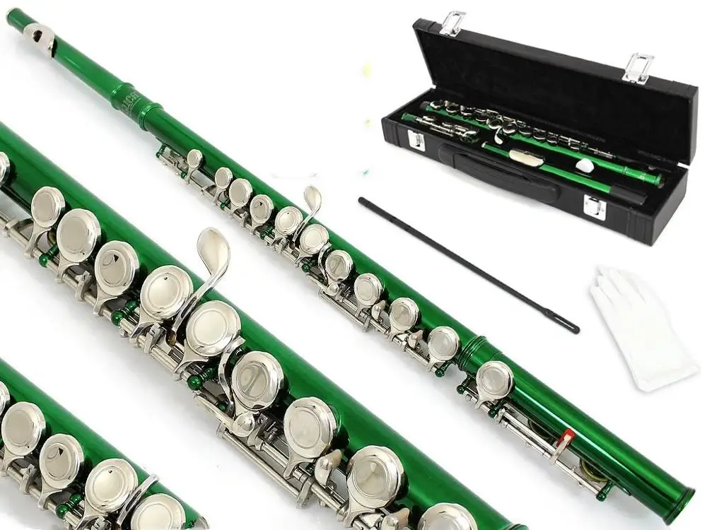 Западная концертная флейта из мельхиора покрытая серебром 16 отверстий C Ключ