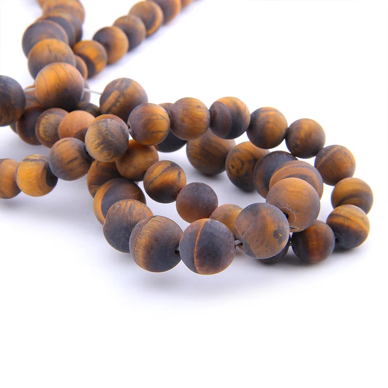 tiger eye 15," Натуральный Матовый флюорит камень бусина 6 мм 8 мм, 10 мм, 12 мм розовый Зебра Jaspe матовый Розовый Авантюрин бусины для DIY изготовления ювелирных изделий - Цвет: tiger eye