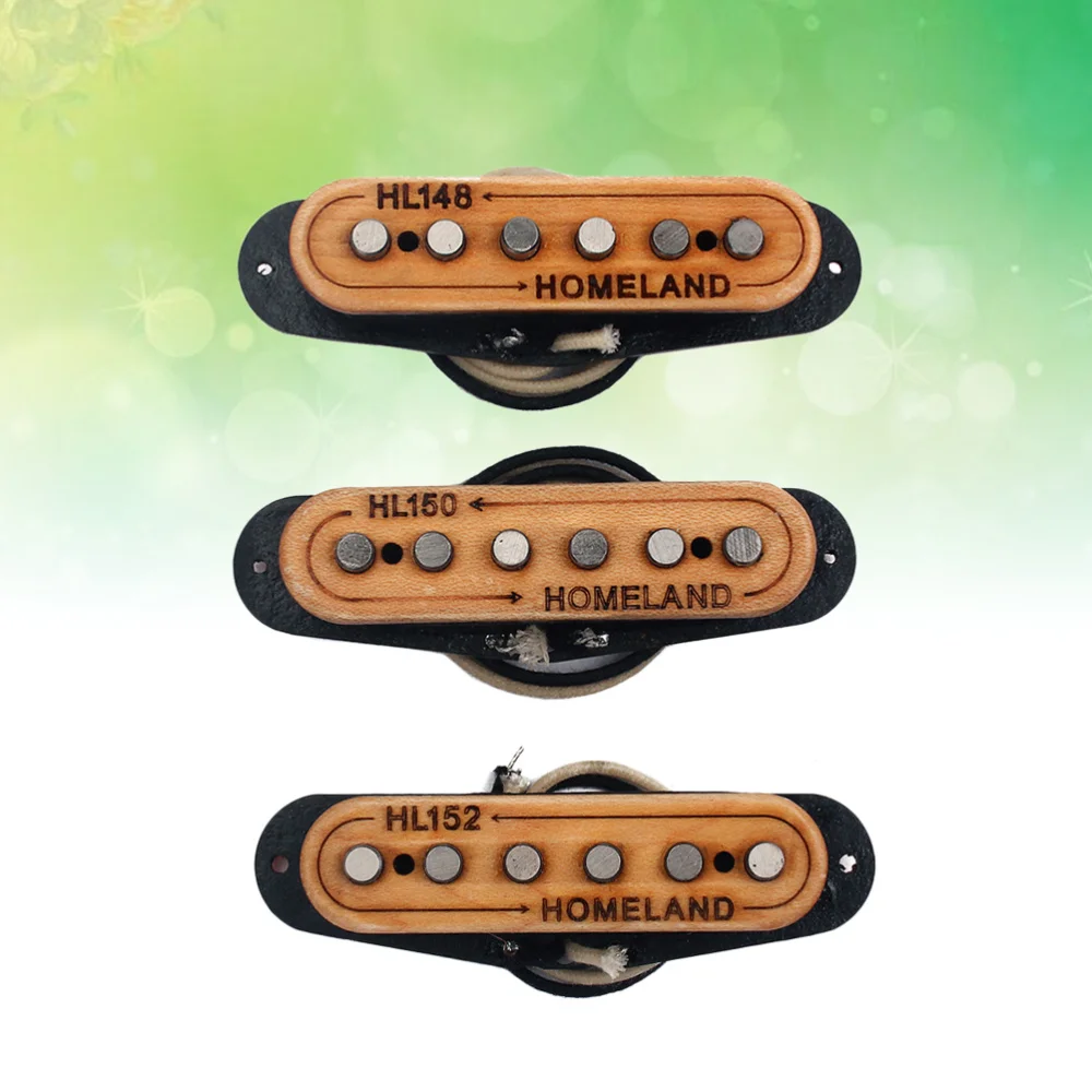 

3pcs Maple Wood Hand Wound Alnico Single Coil Pickups Standard SSS Neck Middle Bridge Pickup Set for ST Strat Stratocaster Elect