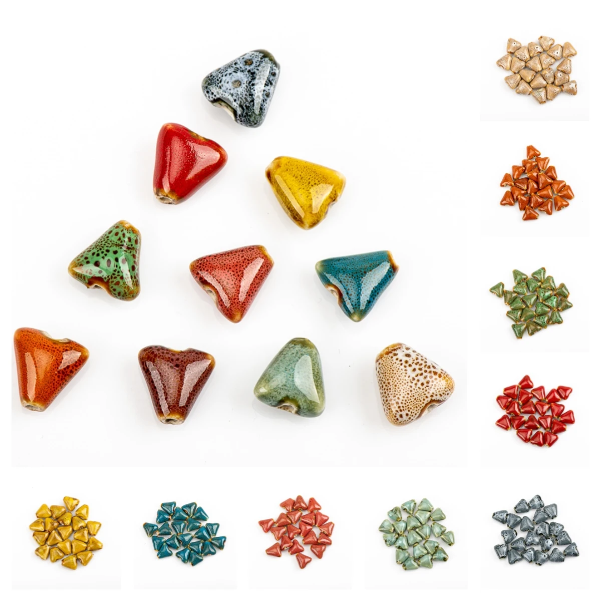 16 #20 шт треугольной формы для поделок керамические бусины нитка продажи