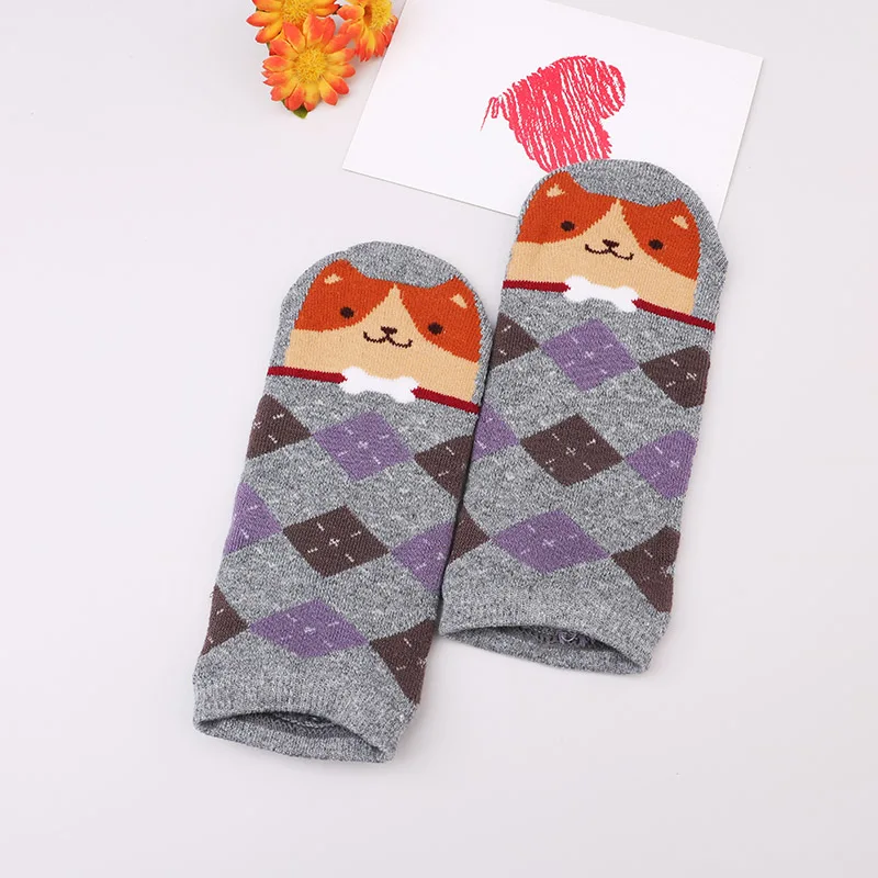 Socken damen, женские, для девочек, мужские, чёсаный хлопок, длинные носки, мужские носки, набор, цветные, забавные, Веселые носки - Цвет: Синий